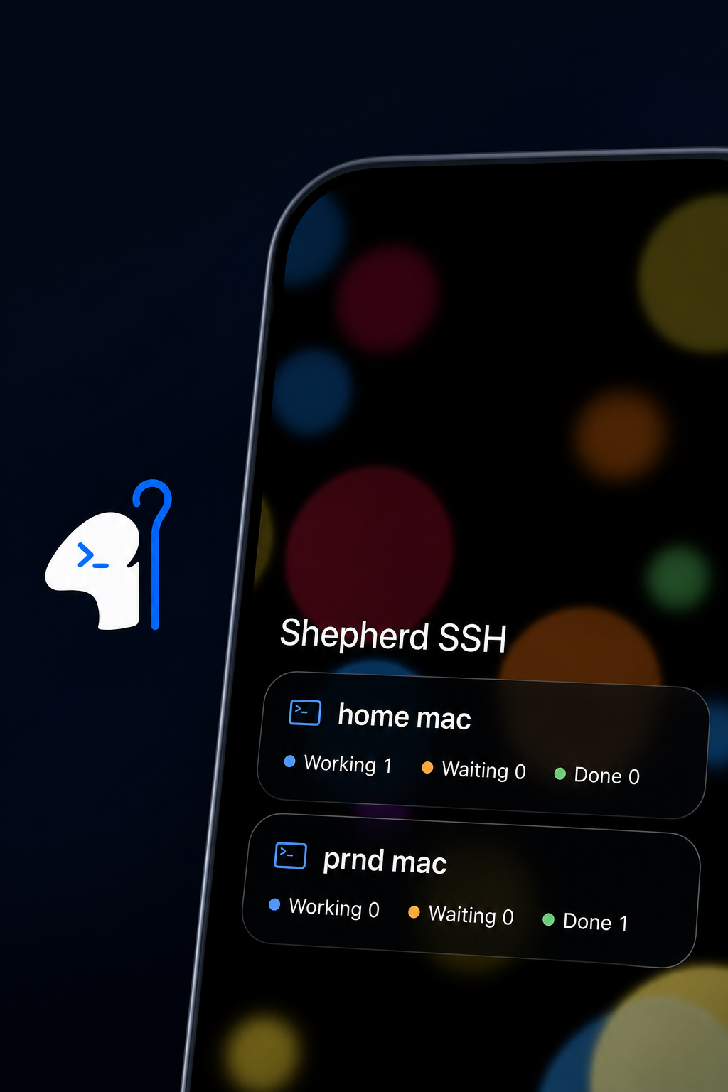 Shepherd SSH Live Activities showing agent progress for two servers